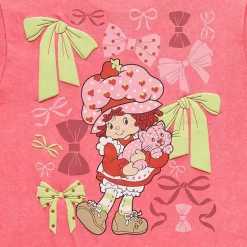 Womens Juniors Crew Neck Short Sleeve Regular Fit Strawberry Shortcake Graphic T-Shirt
