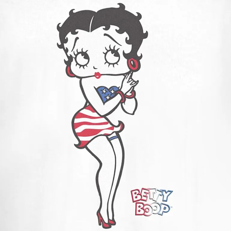Womens Juniors Crew Neck Short Sleeve Regular Fit Betty Boop Graphic T-Shirt