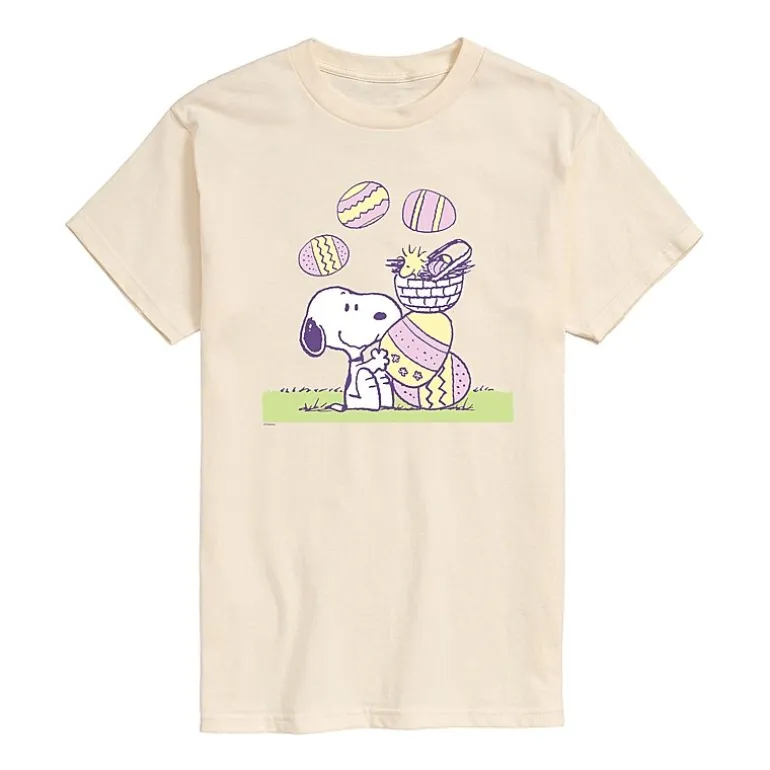 Womens Juniors Crew Neck Short Sleeve Regular Fit Peanuts Snoopy Graphic T-Shirt