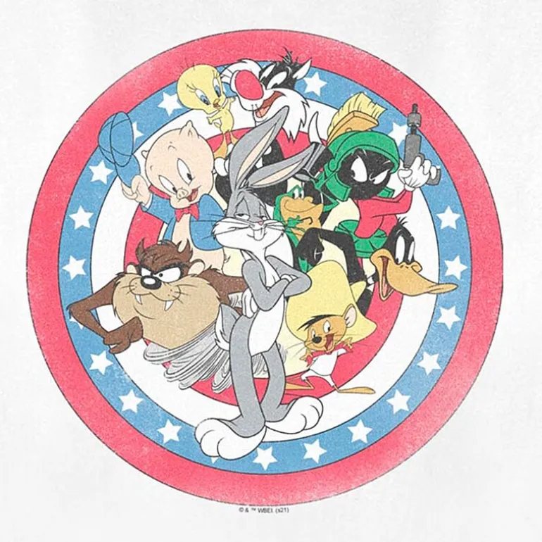 Womens Juniors Crew Neck Short Sleeve Regular Fit Looney Tunes Graphic T-Shirt