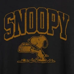 Womens Juniors Crew Neck Short Sleeve Regular Fit Snoopy Graphic T-Shirt