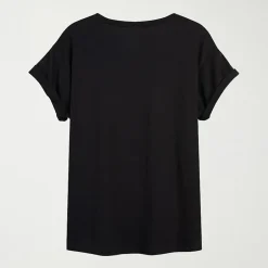Womens Juniors Crew Neck Short Sleeve Oversized Graphic T-Shirt
