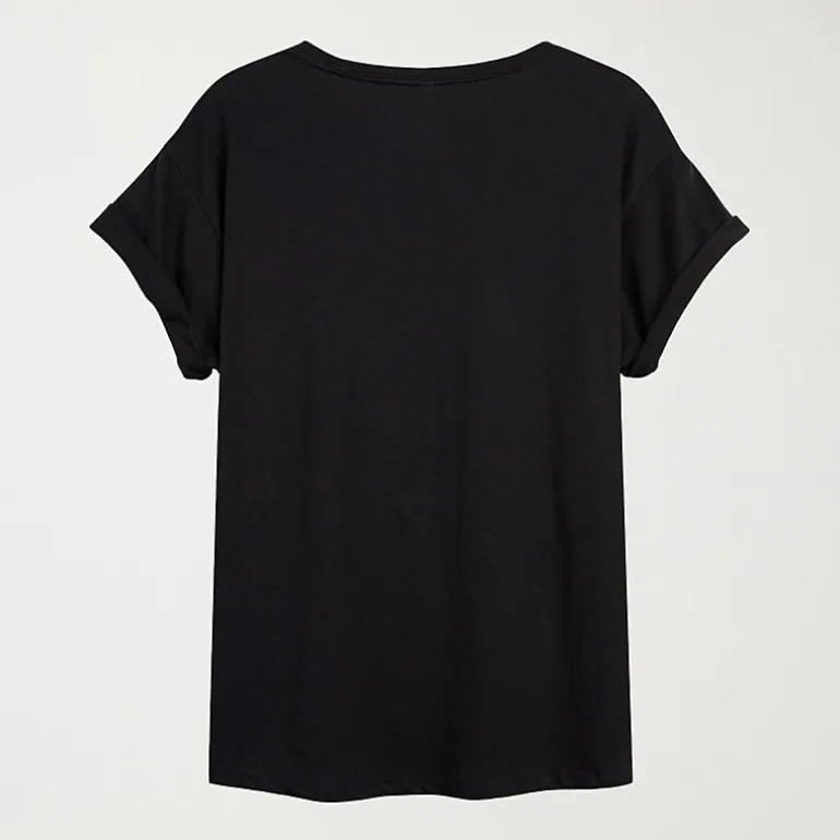 Womens Juniors Crew Neck Short Sleeve Oversized Graphic T-Shirt