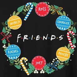 Womens Juniors Crew Neck Short Sleeve Regular Fit Friends Graphic T-Shirt