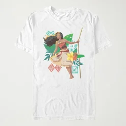 Womens Juniors Crew Neck Short Sleeve Regular Fit Moana Graphic T-Shirt