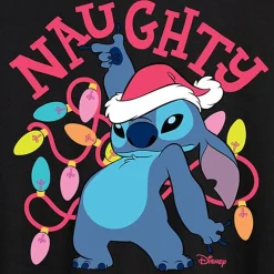 Womens Juniors Crew Neck Short Sleeve Regular Fit Lilo & Stitch Graphic T-Shirt