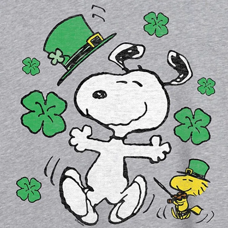 Womens Juniors Crew Neck Short Sleeve Regular Fit Peanuts Snoopy Graphic T-Shirt