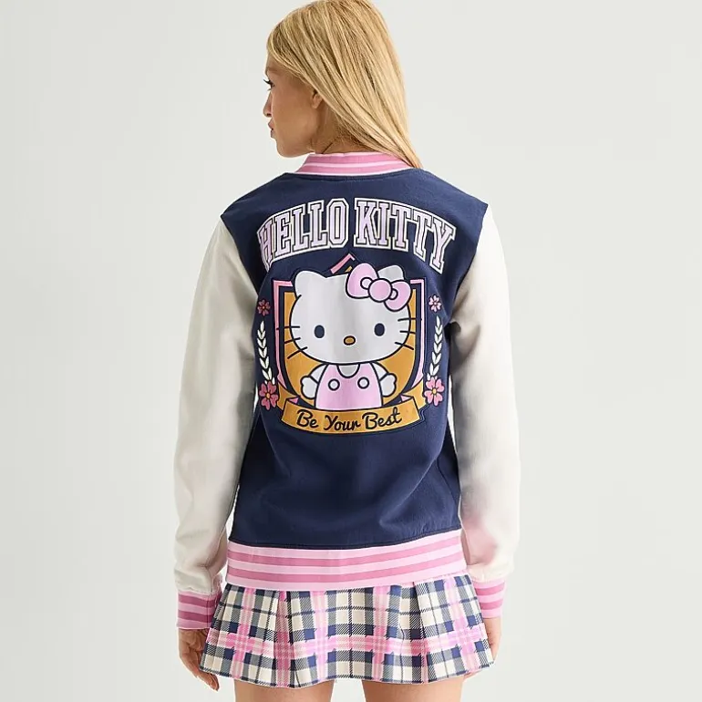 Womens Juniors Hello Kitty Bomber Jacket
