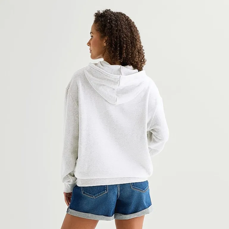 Womens Juniors Long Sleeve Fleece Hoodie