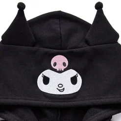 Womens Juniors Long Sleeve Kuromi Fleece Zipper Hoodie