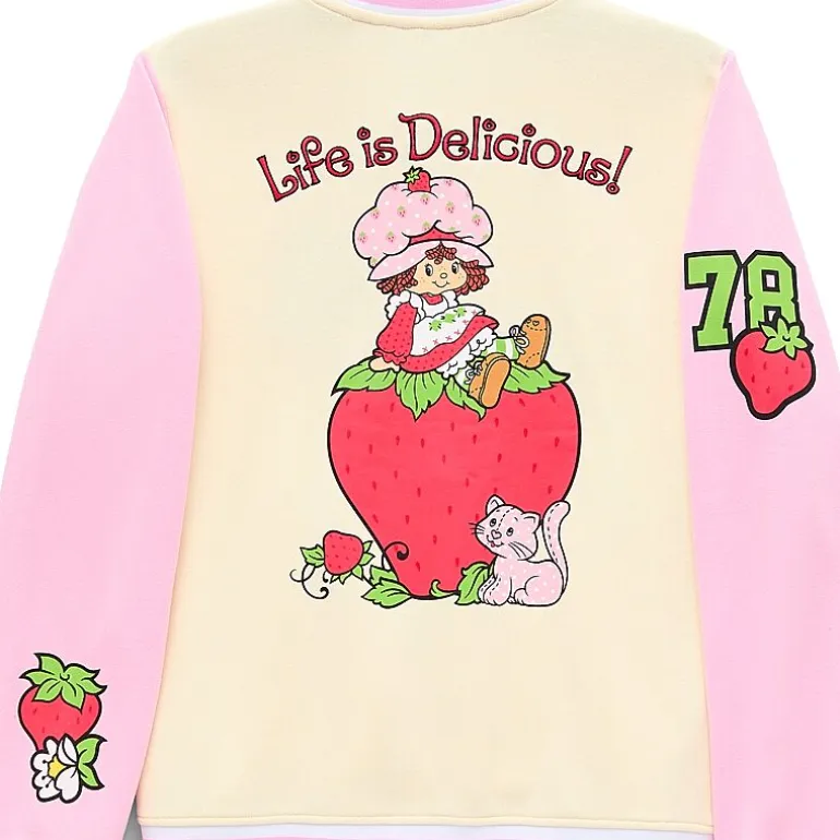 Womens Juniors Strawberry Shortcake Bomber Jacket