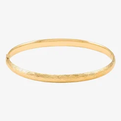 Womens 10K Gold Bangle Bracelet