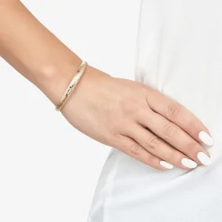 Womens 14K Gold Bangle Bracelet