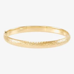 Womens 14K Gold Bangle Bracelet