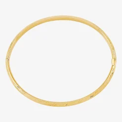 Womens 14K Gold Bangle Bracelet