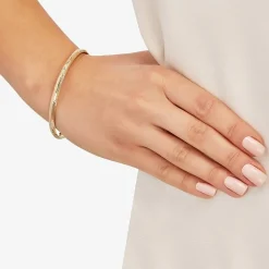 Womens 14K Gold Bangle Bracelet