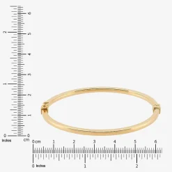 Womens 14K Gold Bangle Bracelet