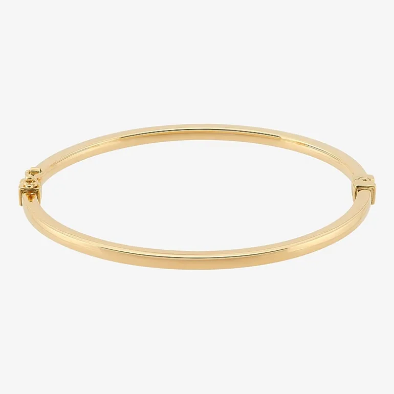 Womens 14K Gold Bangle Bracelet