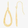 Womens 14K Gold Drop Earrings