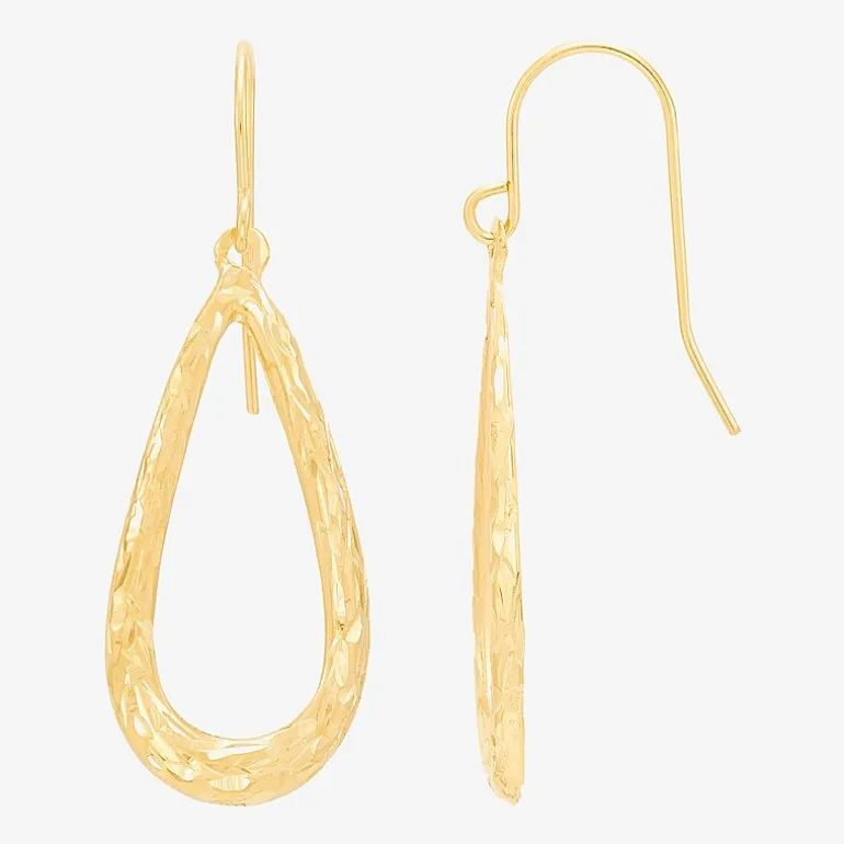 Womens 14K Gold Drop Earrings