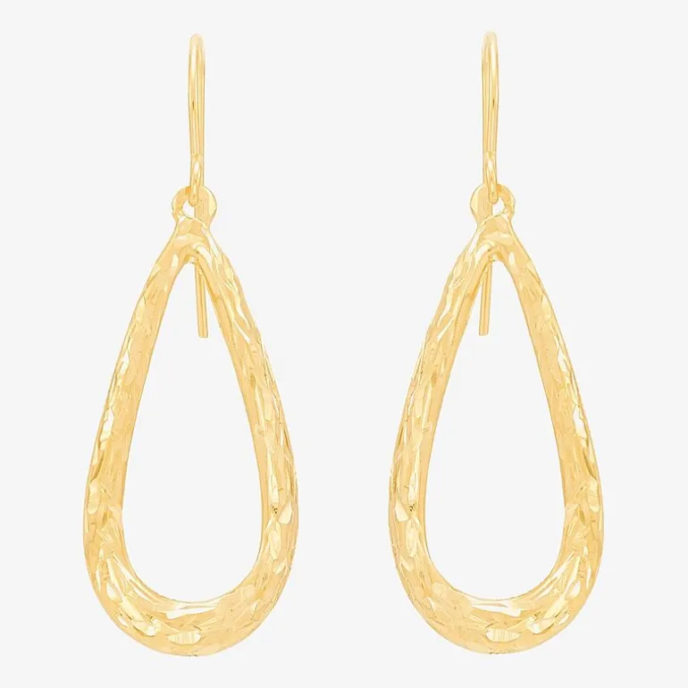 Womens 14K Gold Drop Earrings