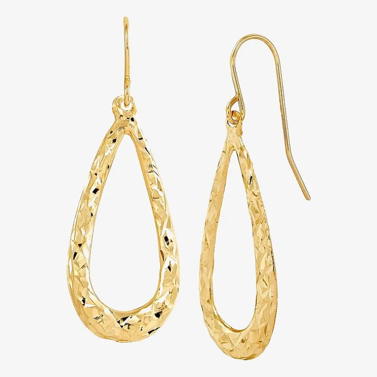 Womens 14K Gold Drop Earrings