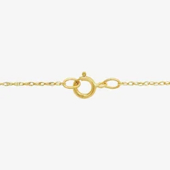 Womens 10K Gold Heart 18 Inch Pendant Necklace