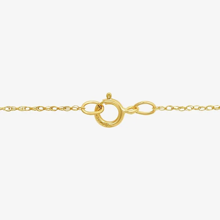 Womens 10K Gold Heart 18 Inch Pendant Necklace