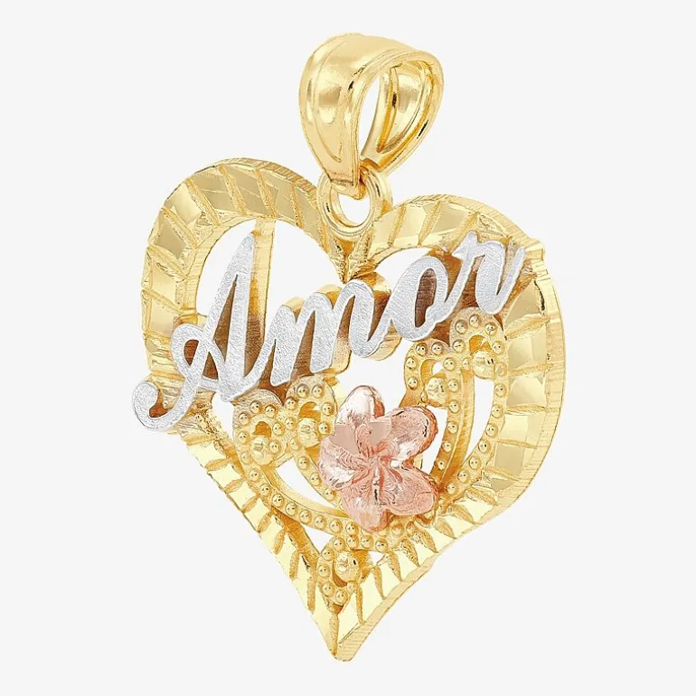 Womens 14K Gold Heart Pendant