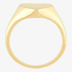 Womens 14K Gold Heart Signet Ring