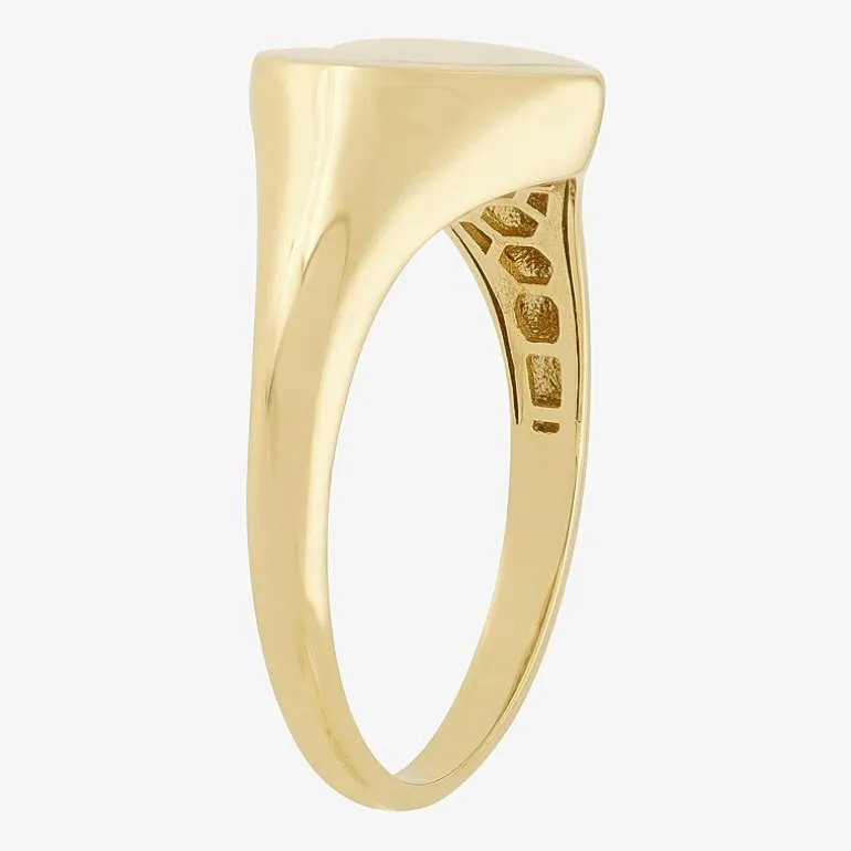 Womens 14K Gold Heart Signet Ring