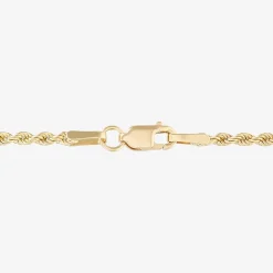 Womens 10K Gold Hollow Cross 7.5 Inch Link Bracelet