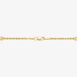 Womens 10K Gold Hollow Heart 7.5 Inch Link Bracelet