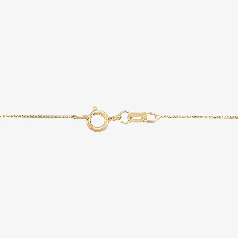 Womens 10K Gold 18 Inch Box Chain Necklace