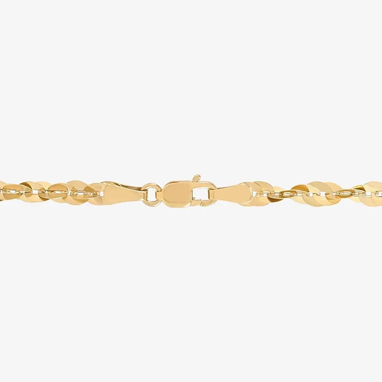 Womens 10K Gold 7.5 Inch Fashion Chain Bracelet