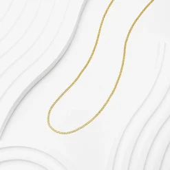 Womens 14K Gold 16 Inch Fashion Chain Necklace