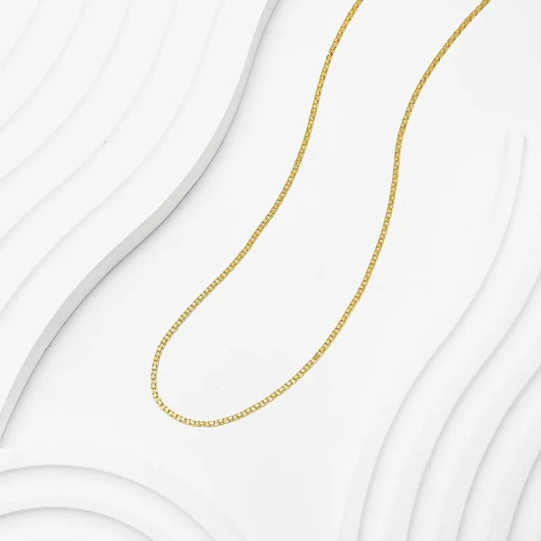 Womens 14K Gold 16 Inch Fashion Chain Necklace