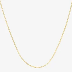 Womens 14K Gold 10 Inch Paperclip Ankle Bracelet