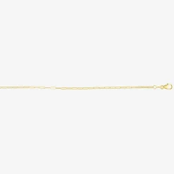Womens 14K Gold 10 Inch Paperclip Ankle Bracelet