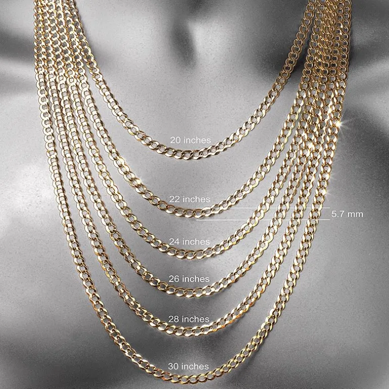 Womens 10K Gold 20 Inch Rope Chain Necklace