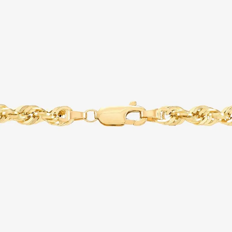 Womens 14K Gold 20 Inch Rope Chain Necklace