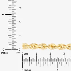 Womens 14K Gold 20 Inch Rope Chain Necklace
