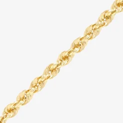 Womens 14K Gold 20 Inch Rope Chain Necklace