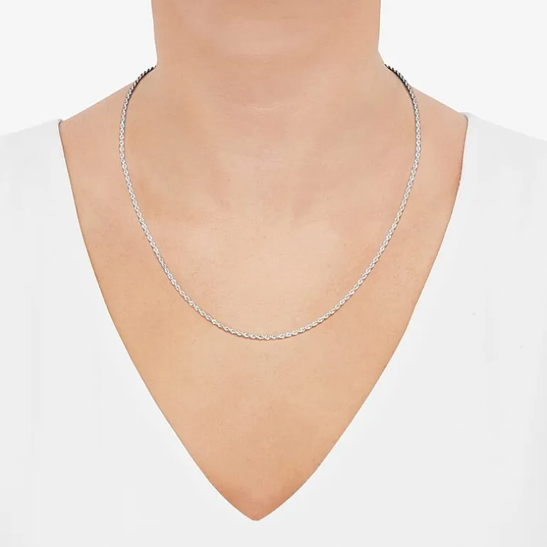 Womens 14K Gold 20 Inch Rope Chain Necklace