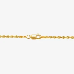 Womens 14K Gold 20 Inch Rope Chain Necklace