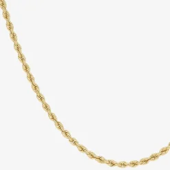 Womens 14K Gold 18 Inch Rope Chain Necklace