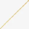 Womens 10K Gold 7.25 Inch Solid Link Chain Bracelet