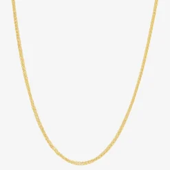 Womens 10K Gold 20 Inch Wheat Chain Necklace