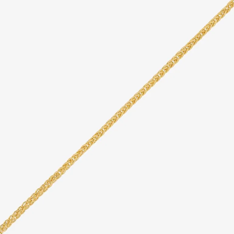 Womens 10K Gold 20 Inch Wheat Chain Necklace