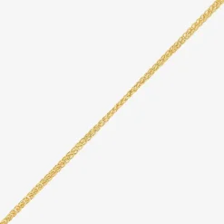 Womens 14K Gold 16 Inch Wheat Chain Necklace